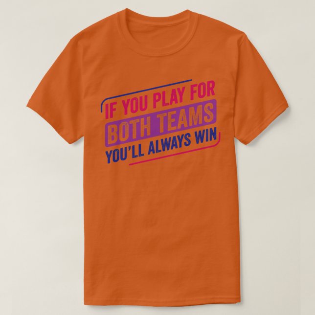 Camiseta Jugando por los dos equipos Bi Pride Bisexual (Diseño del anverso)