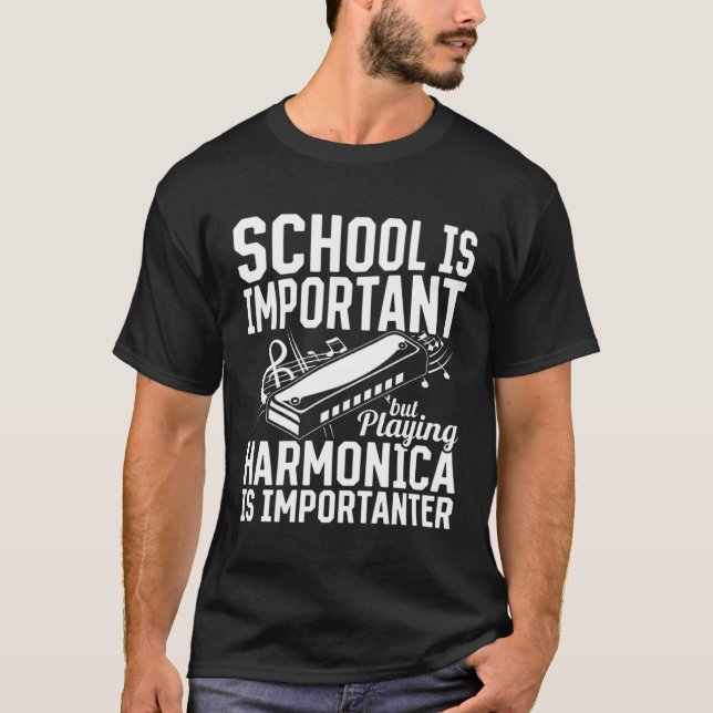 Camiseta Jugar a Harmonica es importante jugador (Anverso)