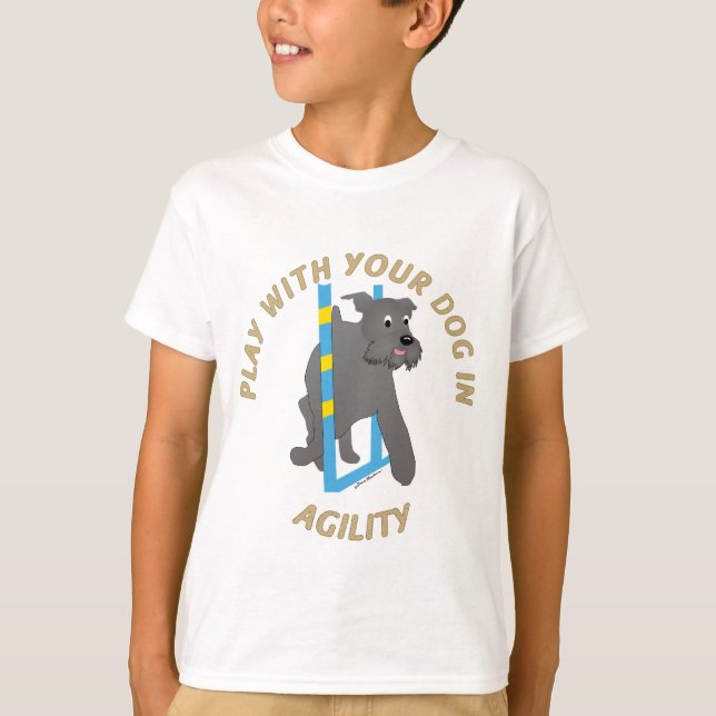 Camiseta Jugar a la agilidad - Schnauzer (Anverso)