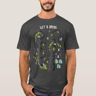Camiseta Jugar a los coches con el regalo de la espalda de