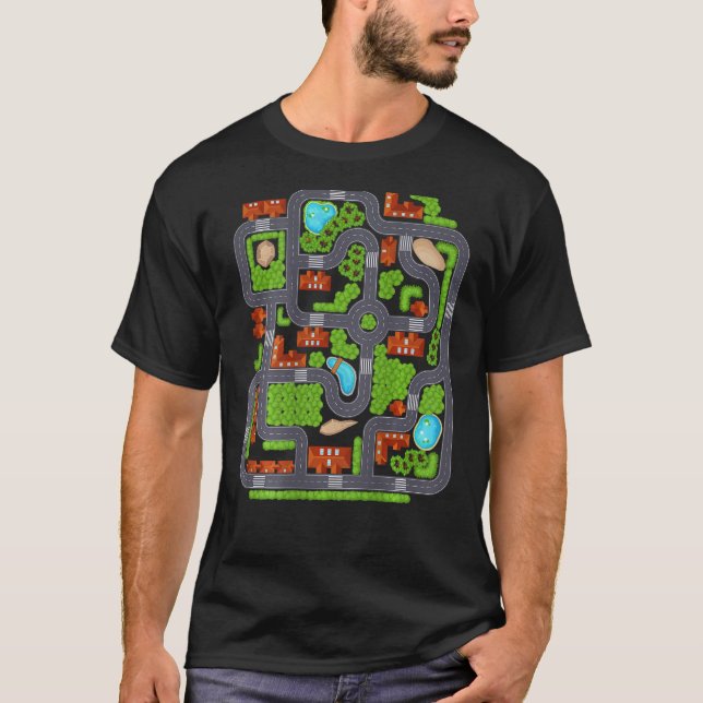 Camiseta Jugar a los coches PlayMat Dad Mom Back Massage Pa (Anverso)