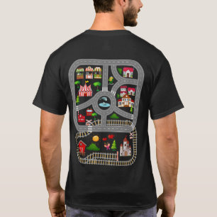 Camiseta Jugar a los coches y al tren en la espalda de papá