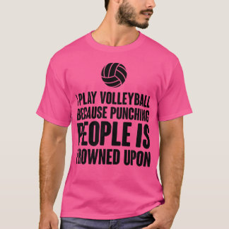 Camiseta Jugar a los jugadores de voleibol graciosos