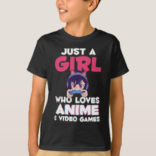 Camiseta Jugar a los niños de Anime Chica japonesa Manga O