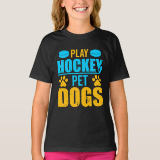 Camiseta Jugar a los perros Mascotas de hockey