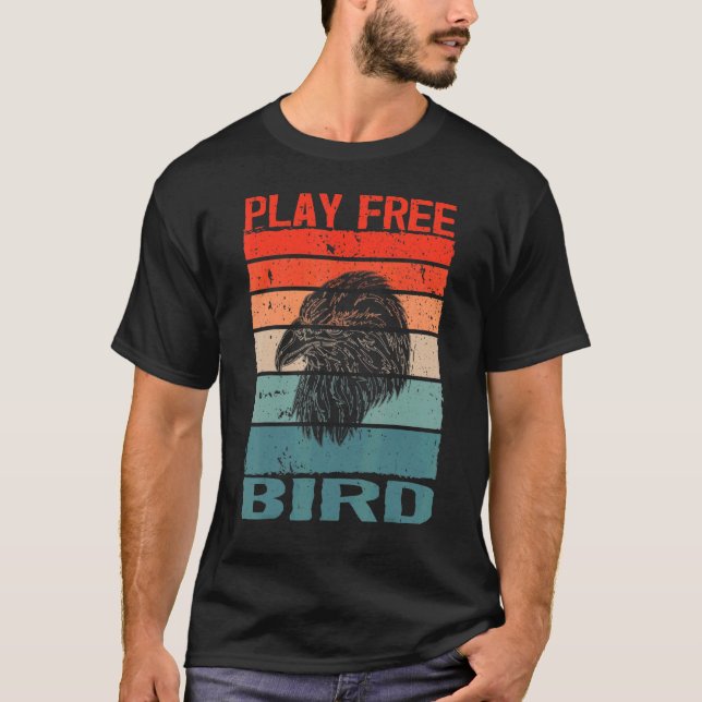 Camiseta Jugar a Pájaro Libre Patriótico Balde Águila 4 de  (Anverso)
