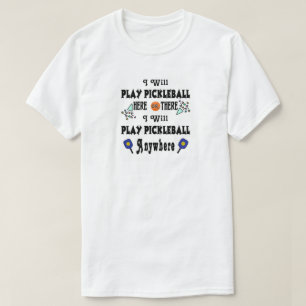 Camiseta Jugar al baloncesto aquí o allá o cualquier cosa d