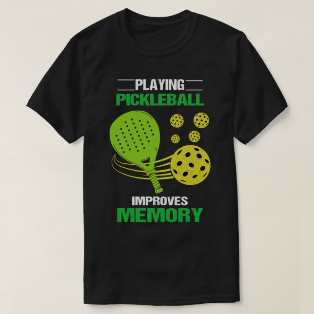 Camiseta Jugar al baloncesto mejora la memoria de Picklebal (Diseño del anverso)