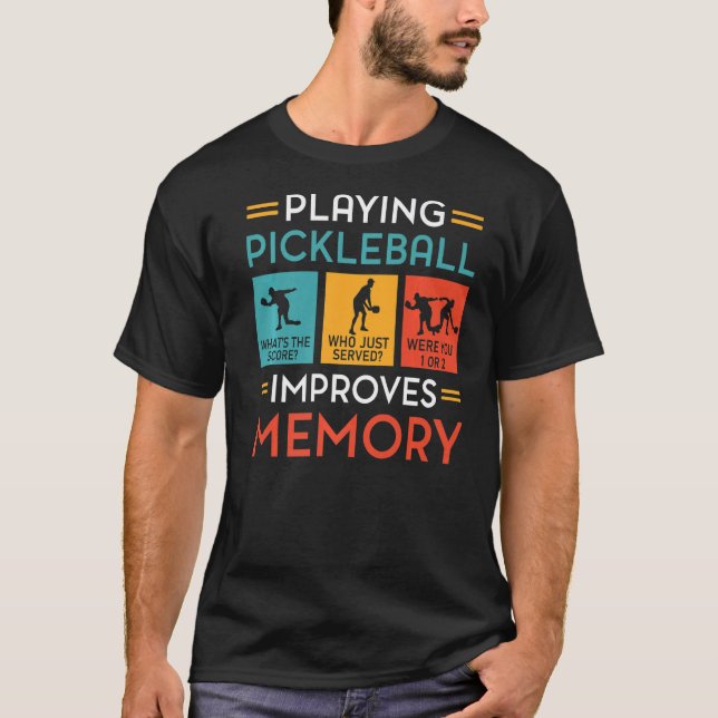 Camiseta Jugar al baloncesto mejora la memoria de Picklebal (Anverso)