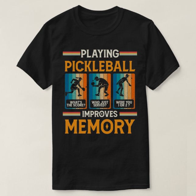 Camiseta Jugar al baloncesto mejora la memoria de Picklebal (Diseño del anverso)