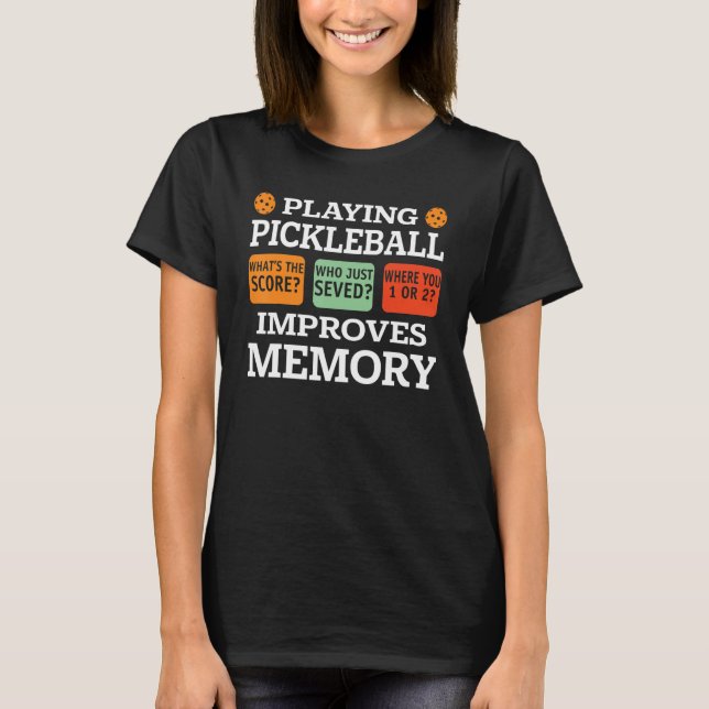 Camiseta Jugar al baloncesto mejora la memoria de Picklebal (Anverso)