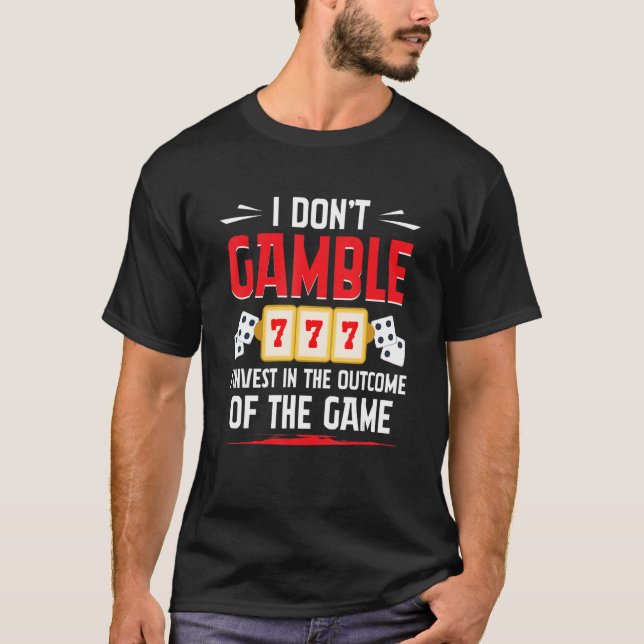 Camiseta Jugar al concesionario de Casino no juego invierto (Anverso)