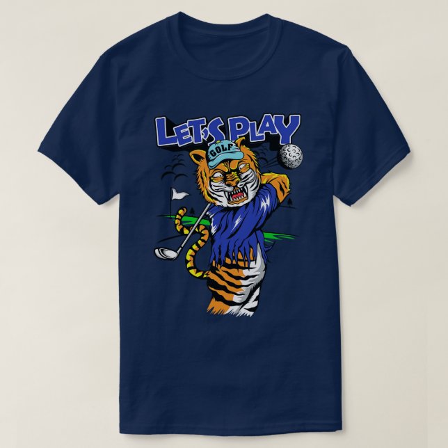 Camiseta Jugar al golf como tigre (Diseño del anverso)