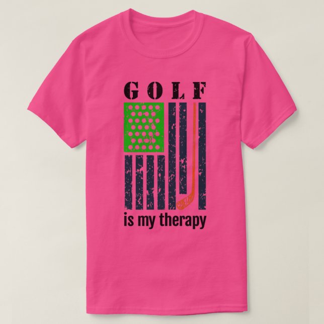 Camiseta Jugar al golf es mi terapia 1 (Diseño del anverso)