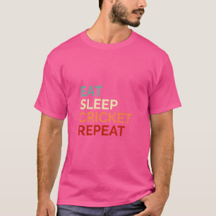 Camiseta Jugar al jugador de cricket de repetición deportiv