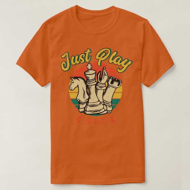 Camiseta Jugar al tablero de ajedrez de ajedrez (Diseño del anverso)