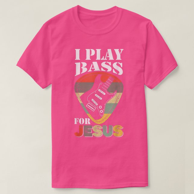 Camiseta Jugar Bass Para Jesús Guitar Vintage (Diseño del anverso)