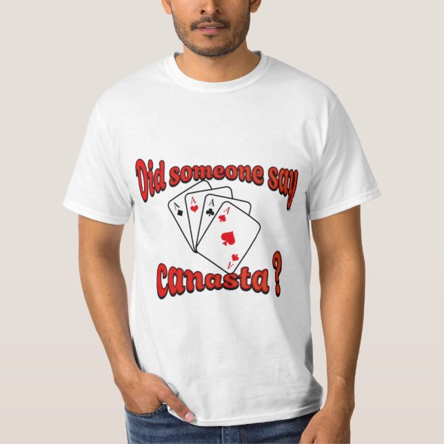 Camiseta Jugar cartas Canasta (Anverso)