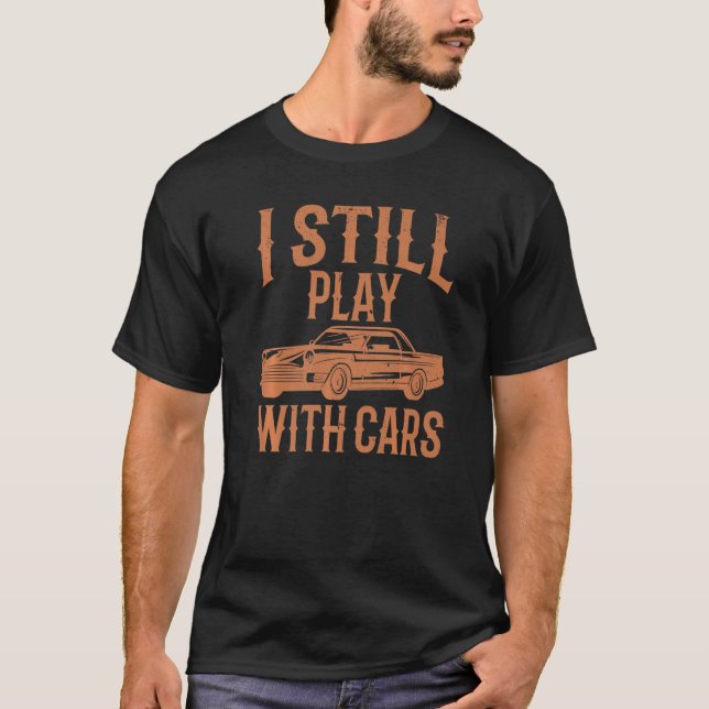 Camiseta Jugar Con Coches Para Hombres Garaje Clásico De Co (Anverso)