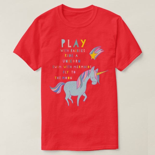 CAMISETA JUGAR CON JUSTO CON UNICORN (Diseño del anverso)