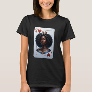 Camiseta Jugar de cartas de la Reina Negra de corazones org