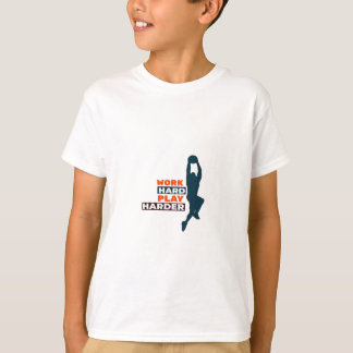 Camiseta Jugar duro tan duro como para jugar al baloncesto