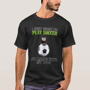 Camiseta Jugar fútbol cuelga con perro schnauzer miniatura 