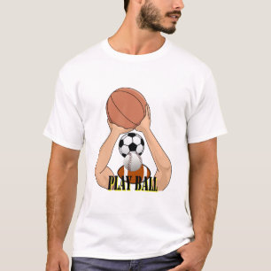 Camiseta Jugar juegos de deportes de pelota Arte de dibujos