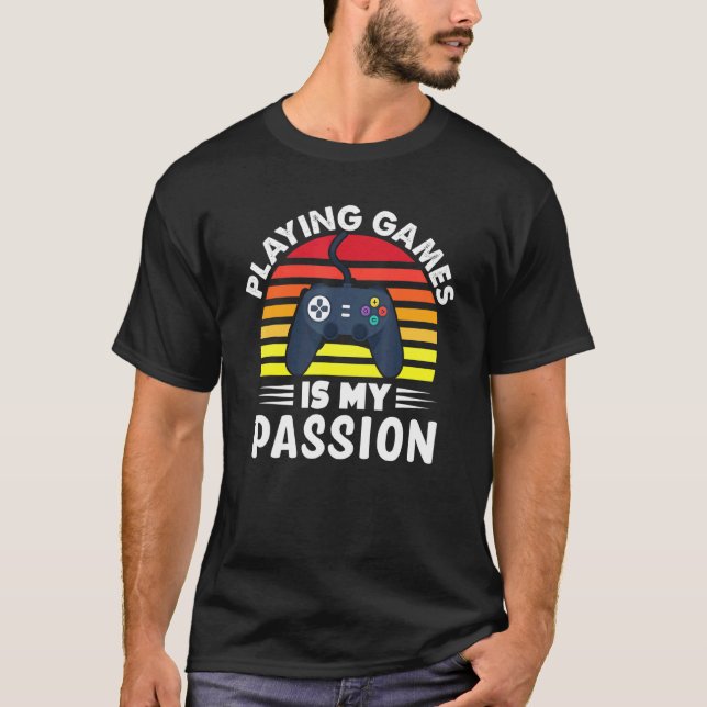 Camiseta Jugar juegos es mi pasión por los jugadores profes (Anverso)