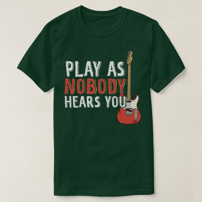 Camiseta Jugar mientras nadie te oiga Gui de música de guit (Diseño del anverso)