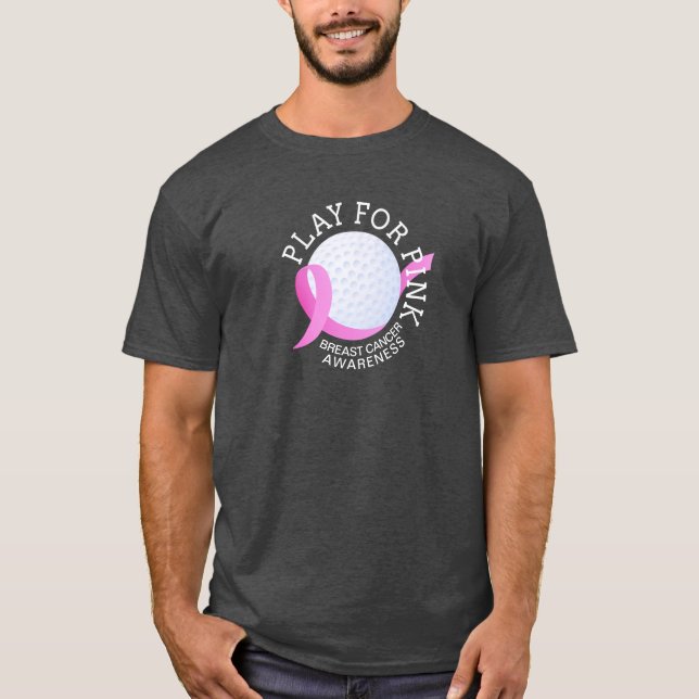 Camiseta Jugar Para Concienciación Sobre El Cáncer De Mama  (Anverso)