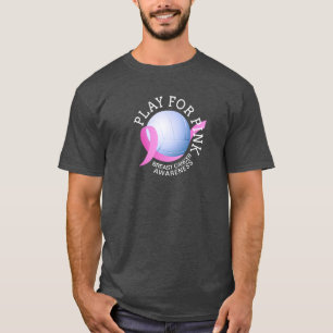 Camiseta Jugar Para Concienciación Sobre El Cáncer De Mama