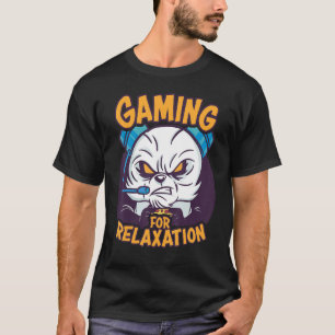 Camiseta Jugar para relajarse Jugador Panda friki PC Comput