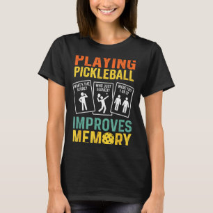 Camiseta Jugar pickleball mejora la memoria divertido vinta