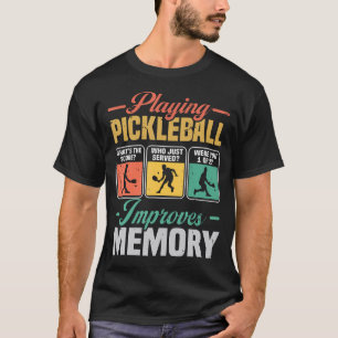 Camiseta Jugar Pickleball Mejora la Memoria Hombres de Pick