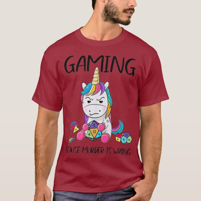 Camiseta Jugar porque el asesinato es un Unicornio equivoca (Anverso)