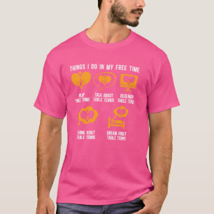 Camiseta Jugar tenis de mesa divertido deporte jugador de t