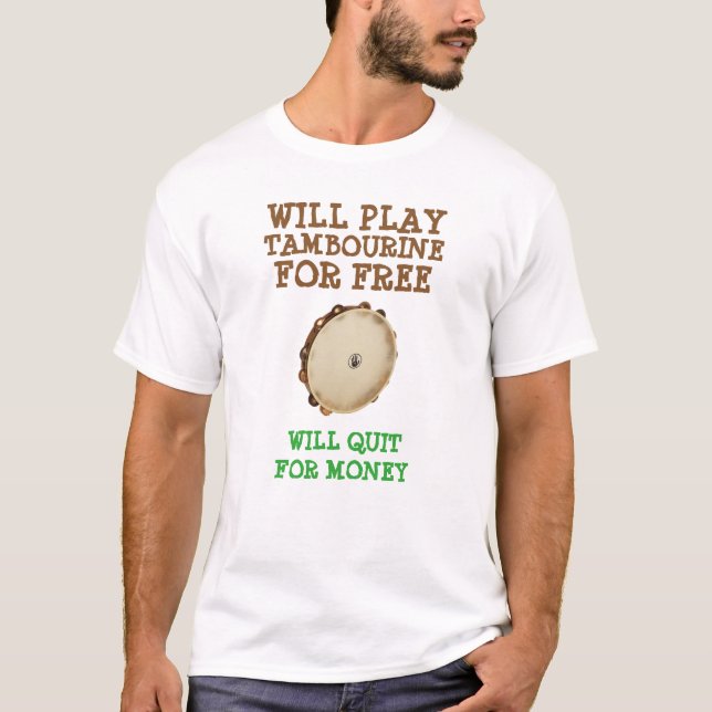 Camiseta Jugará la pandereta gratis (Anverso)