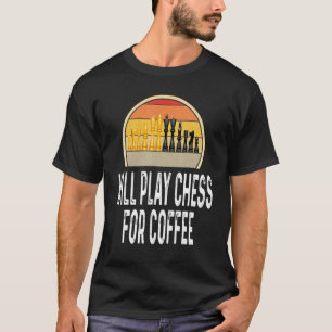 Camiseta Jugarán Al Ajedrez Para La Pieza De Juego Del Juga