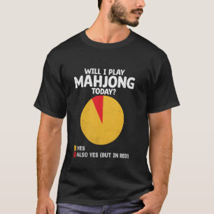 Camiseta Jugaré al juego de fichas de Mahjong Mahjong Jugad