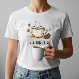 Camiseta Jugativo soy un Bean Humano - Hojas de Bean y Otoñ