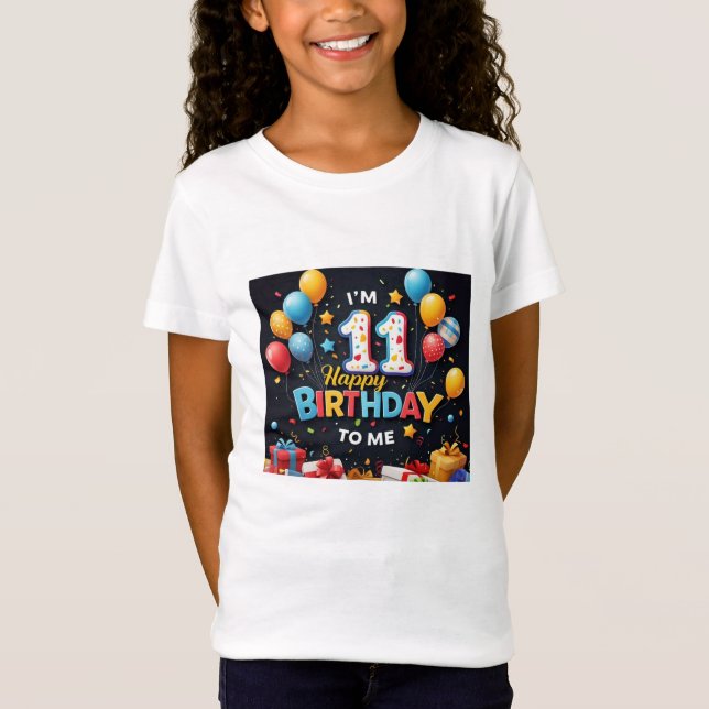 Camiseta Jugativos Chicas de Bash de cumpleaños número 11 (Anverso)
