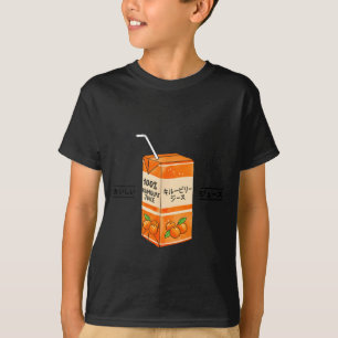 Camiseta Jugo de fruta japonesa Kumquat Japón Kanji niños n