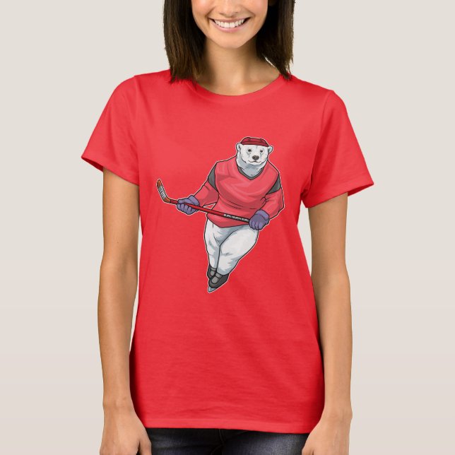 Camiseta Jugo de hockey sobre hielo de oso polar Hockey sob (Anverso)