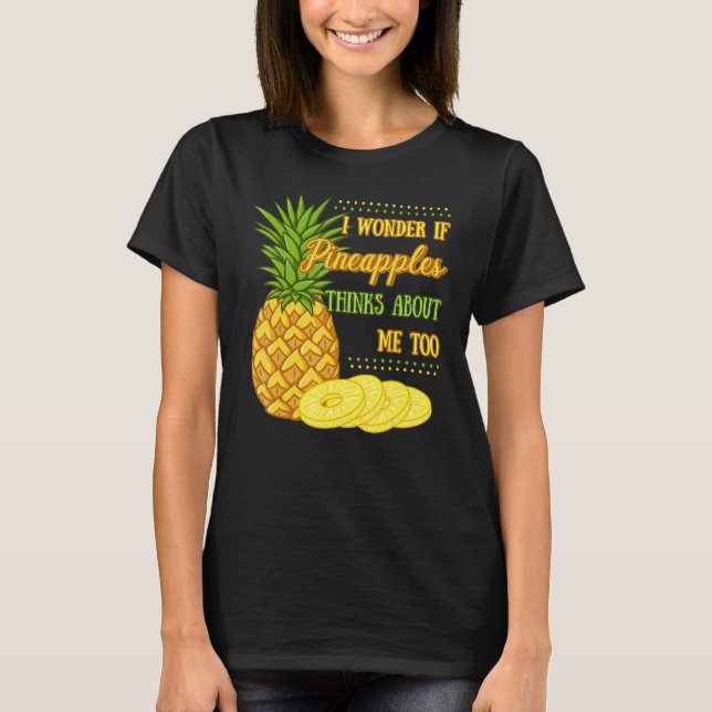 Camiseta Jugo de la planta de fruta de piña Graciosa Cita h (Anverso)