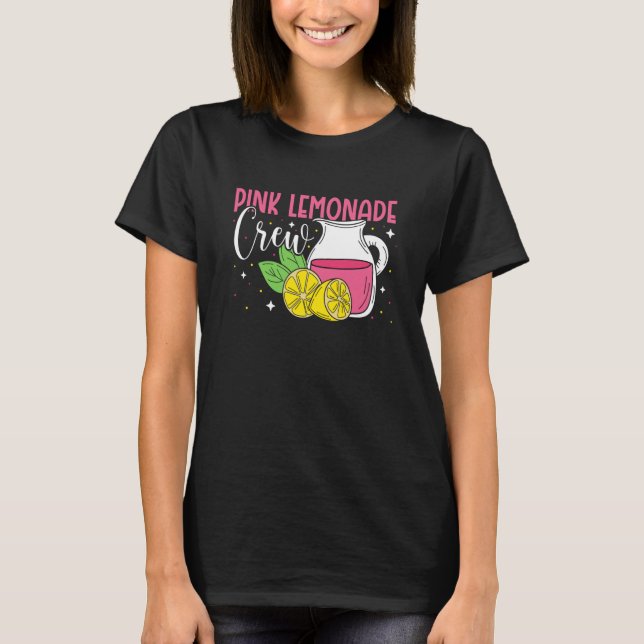 Camiseta Jugo de limón rosa de la tripulación Lemonade 6 (Anverso)