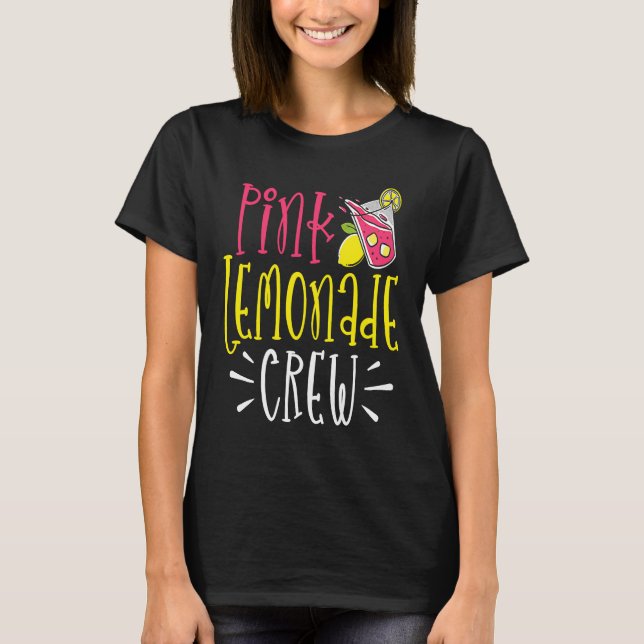 Camiseta Jugo de limón rosa de la tripulación Lemonade 6 (Anverso)