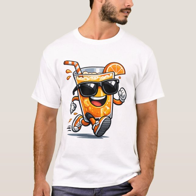 Camiseta Jugo de Naranja Corriendo (Anverso)
