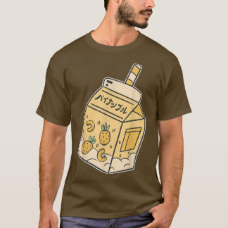 Camiseta Jugo japonés Piña Bebida Kawaii Manga Anime
