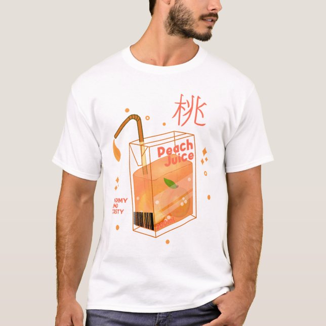 Camiseta Jugo Kawaii Peach (Anverso)